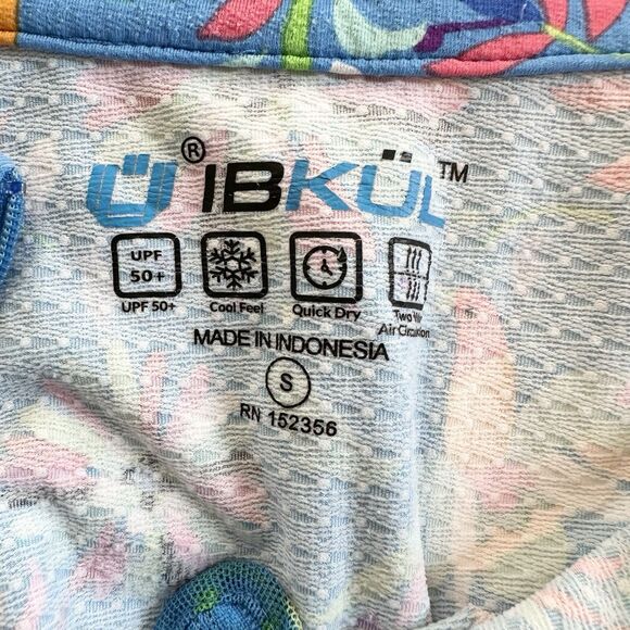 Ibkul Shirt Womens Small Blue 1/4 Zip Golf UPF50 Outdoor Pickleball Vented Bird - Picture 6 of 9